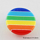 Striped Resin Cabochons CRES-Q094-12mm-9-2