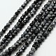 Natural Snowflake Obsidian Bead Strands G-A129-2mm-12-1