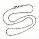 304 collar de cadena coreana de acero inoxidable NJEW-S420-005A-P-3