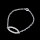 Brass Cubic Zirconia Oval Link Bracelets BJEW-BB16191-2