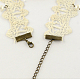 Gothic Style Vintage Spitze Halsband Halsketten mit Legierung Zubehör und Acryl Perlen NJEW-R227-79-5
