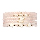 Set di braccialetti elasticizzati con perline e perline miste a forma di stella di perle e perle sintetiche e naturali da 5 stili BJEW-JB09495-6