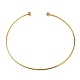 真空メッキ202ステンレススチールワイヤーチョーカーネックレス  女性用の硬いネックレス  ゴールドカラー  内径：5.79インチ（14.7cm） NJEW-H011-05G-1