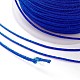 編み込みナイロン糸  ジュエリーにはDIYの材料  ブルー  0.8mm  100ヤード/ロール NWIR-K013-A25-3
