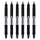 GORGECRAFT 6PCS Retractable Gel Pens Black RollerBall Pens 0.5mm Micro Point Quick Drying Bullet Tip Automatic Gel Pens with Black Soft Grip for Office School Examination Smooth Writing Journaling AJEW-WH0329-70A-1