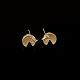 Real 18K Gold Plated Smiling Face Brass Cubic Zirconia Stud Earrings EJEW-EE0001-212B-3