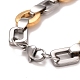 Vacuum Plating 304 Stainless Steel Link Chains Bracelet STAS-E160-05GP-4