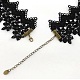 Dentelle vintage choker de style gothique colliers avec chians de fer X-NJEW-R227-61-5