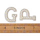 Patch di perle in resina alfabeto DIY-TAC0005-45I-7