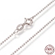 Rhodium Plated 925 Sterling Silver Ball Chain Necklaces STER-L059-14P-1