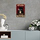 ビンテージ金属鉄ブリキ看板ポスター  バーの壁の装飾  レストラン  カフェパブ  長方形  猫の形  300x200x0.5mm  穴：3mm AJEW-WH0157-785-5