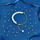Unicraftale 100pcs 2 style 304 couvre-perles à écraser en acier inoxydable STAS-UN0041-41-2