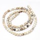 Faceted Round Natural White African Opal Beads Strands G-P114-12-4mm-2