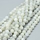 Naturelles perles pierre de lune blanc brins G-F674-08-6mm-1