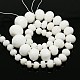 Dyed White Jade Graduated Bead Strands G-N0034-01-2