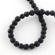 Natürliche gefärbte Lavastein Edelstein runde Perlenstränge G-R293-03-2