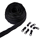 BENECREAT 20pcs Plastic Zipper Pull Sliders and 10m Nylon Coil Zippers Instant Replacement Zipper Repair Kit Plastic Garment Accessories (Head Size 37x11x11mm) FIND-BC0001-10-2