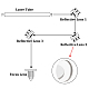 Benecreat 3 個モリブデン反射レンズ  MOレーザーミラーレンズ  レーザー彫刻切断機用  フラットラウンド  銀  20x2.5mm AJEW-BC0006-47A-4