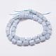 Chapelets de perles en agate avec dentelle bleue naturelle G-K209-01F-2