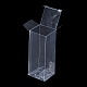 長方形の透明なプラスチックのPVCボックスギフト包装  防水折りたたみボックス  おもちゃやカビ用  透明  展開：21.2x8cm  完成品：4x4x12cm CON-F013-01N-3