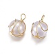 Colgantes de perlas de imitación de plástico abs KK-T039-23G-2