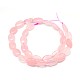 Naturale quarzo rosa piatto fili di perline ovali G-M206-28-2