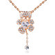 Bear Real Rose Gold Plated Alloy Pendant Necklaces NJEW-AA00065-42RG-1