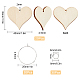 Набор для изготовления бирок с подвесками в виде сердец в виде сердечек в виде сердечек DIY-SC0018-61-2