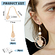 BENECREAT 30Pcs 18K Real Gold Plated Brass Earring Hooks Sheel Leverback Ear Wires Minimalist Earring Findings with 30Pcs Ear Nuts for Women Gifts KK-BC0012-29-2