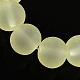Fili di perline di vetro smerigliato X-GGB6MMY-DK01-1