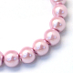 Backen gemalt pearlized Glasperlen runden Perle Stränge HY-Q003-10mm-47-2