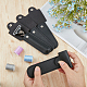 SUPERFINDINGS 4Pcs PU Leather Razor Protective Case 141mm Long Black Razor Sheath Button Design Shaving Pouch Holder for Travel AJEW-FH0002-72A-3