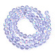 Transparentes perles de verre de galvanoplastie brins EGLA-N012-001-A01-2