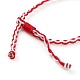 Bracelets tressés réglables en corde de nylon bicolore BJEW-JB05850-01-3
