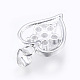 Laiton pendentifs coeur de zircone cubique KK-BB11643-2