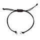 Korean Waxed Polyester Cord Braided Bracelets MAK-T010-02P-2
