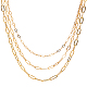 Chgcraft 45 Fuß 3 Größen flache ovale goldene Messing Büroklammer Ketten für DIY Halskette Armband Schmuckherstellung CHC-CA0001-01G-1