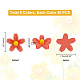 PandaHall Elite 180Pcs 9 Colors Flower Opaque Resin Cabochons FIND-PH0008-95-2