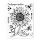 GLOBLELAND Sunflowers Background Theme Clear Stamps Bumble Bee Silicone Clear Stamp Seals for Cards Making DIY Scrapbooking Photo Journal Album Decoration DIY-WH0167-56-803-8