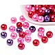 Pandahall 100 pz perline di perle di vetro perlate mix di san valentino HY-PH0006-8mm-10-1