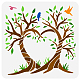 FINGERINSPIRE Love Tree Painting Stencil 11.8x11.8inch Reusable Two Trees Drawing Template for Decoration Life Tree Stencil Tree of Life Spring Nature Plant Stencil for Wall Wood Furniture Painting DIY-WH0391-0040-1
