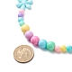 Цветочные непрозрачные акриловые эластичные детские ожерелья NJEW-JN03973-6