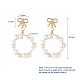 Bowknot Stud Earrings EJEW-JE03750-02-4