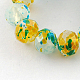 Spray Painted Glass Bead Strands DGLA-R031-6mm-04-1