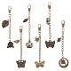 Wadorn® 6pcs 6 Schlüsselanhänger aus Legierung im tibetischen Stil AJEW-WR0001-27-1