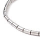 Bracelet extensible perlé colonne de verre pour femme BJEW-JB08625-02-4