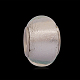 Rondelle argento fatti a mano in vetro foglia europee grandi branelli del foro FOIL-I016-01-1