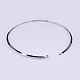 304ステンレススチール製チョーカーネックレス  硬いネックレス  ステンレス鋼色  5.31~5.55インチ（13.5~14.1cm） NJEW-O094-38-2