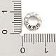 Perline europee di micro pavé di zirconi cubici in ottone placcato a cremagliera ZIRC-F140-03P-B-3