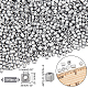 NBEADS About 2000 Pcs Silver Cube Seed Beads SEED-NB0001-80-2